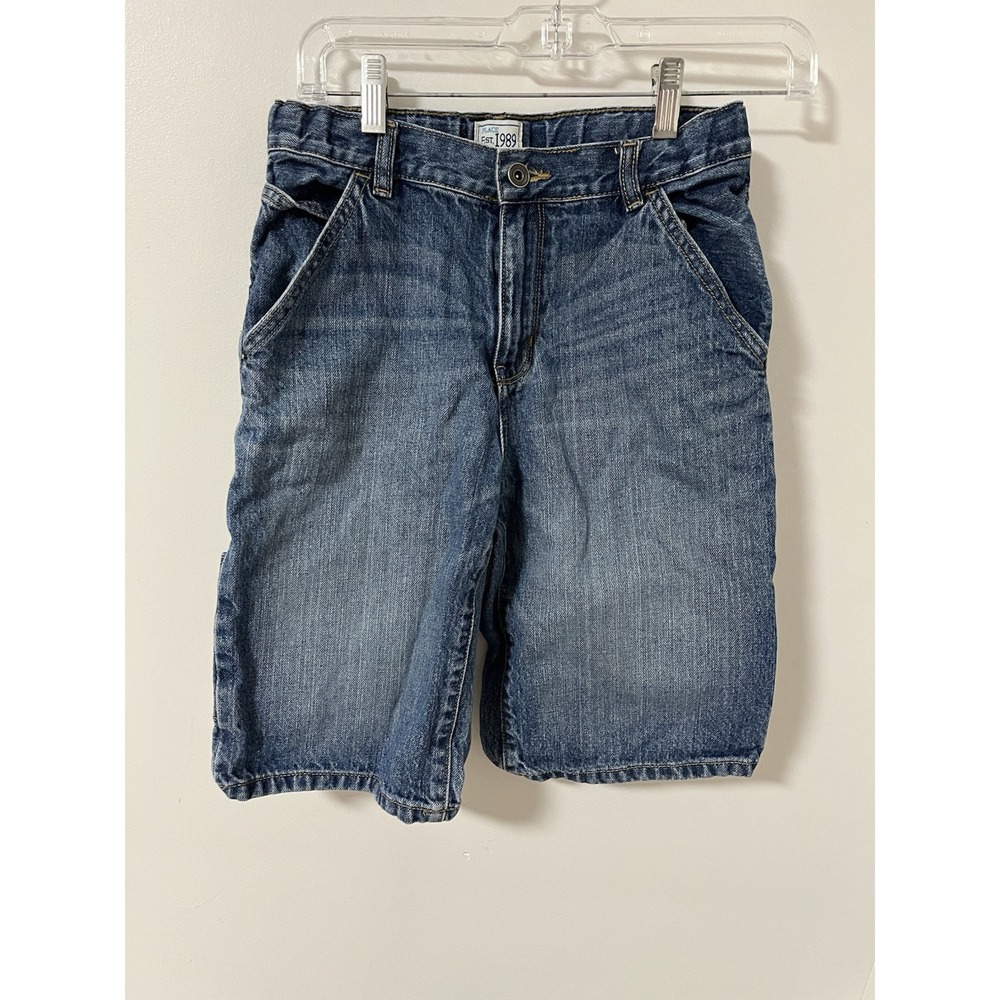 The Children's Place boys size 12 adjustable‎ waist, dark denim cargo short